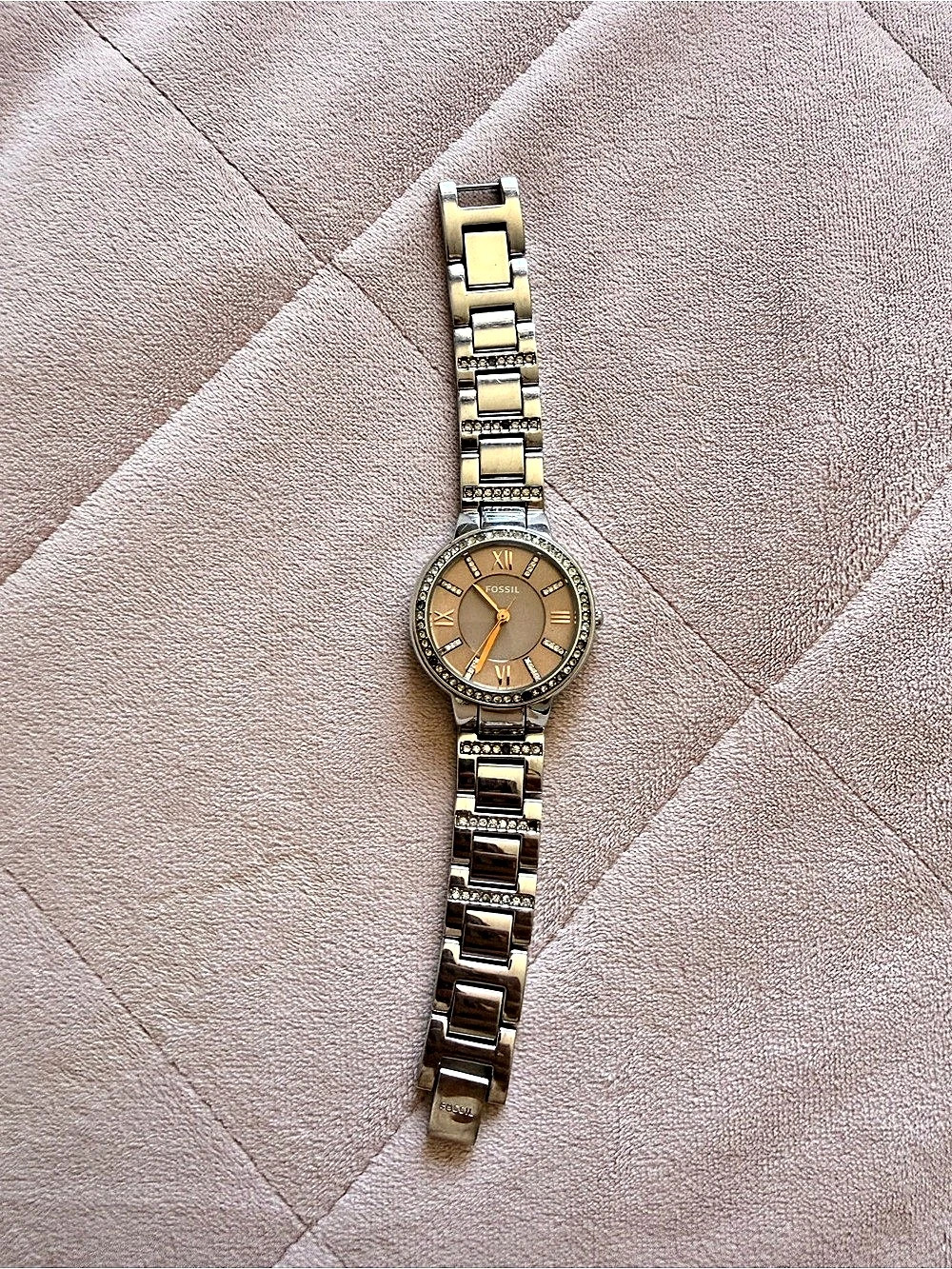 Fossil Virginia Crystal Stainless Steel Watch ES4147 - Taupe Dial